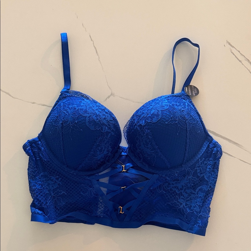 Victoria’s Secret Elegant Blue Lace Bralette